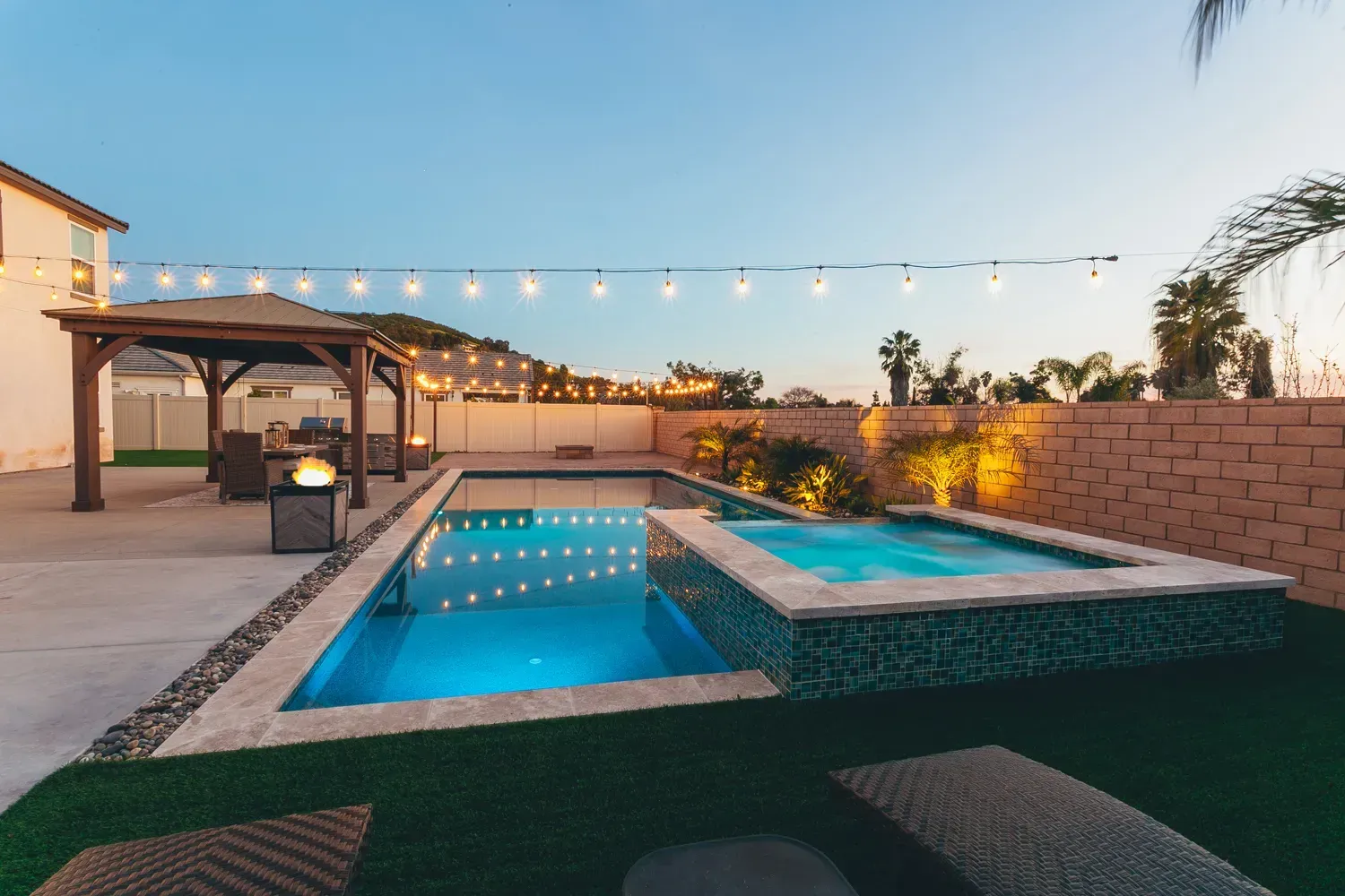 Custom pool and landscape construction by Develoscapes