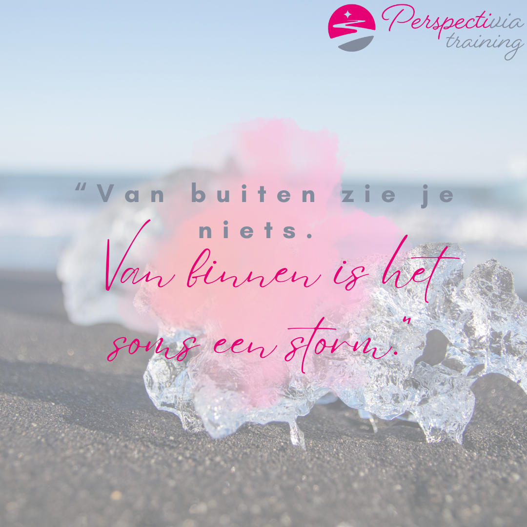 Visual met quote over onzichtbaar autisme bij vrouwen, in zachte kleuren en rustige stijl