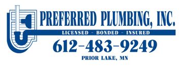 Preferred plumbing inc. is licensed bonded and insured