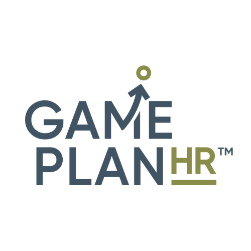 A logo for a company called game plan hr.