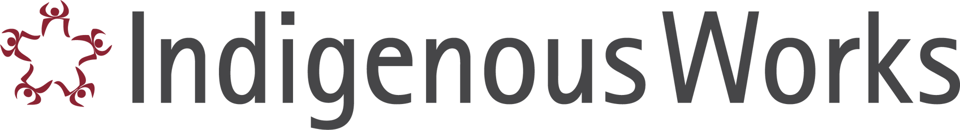A logo for indigenous works with a star on it