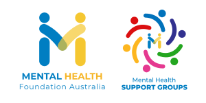 Two logos for mental health foundation australia and mental health support groups