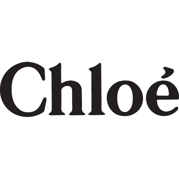 Un logo in bianco e nero per Chloe su uno sfondo bianco