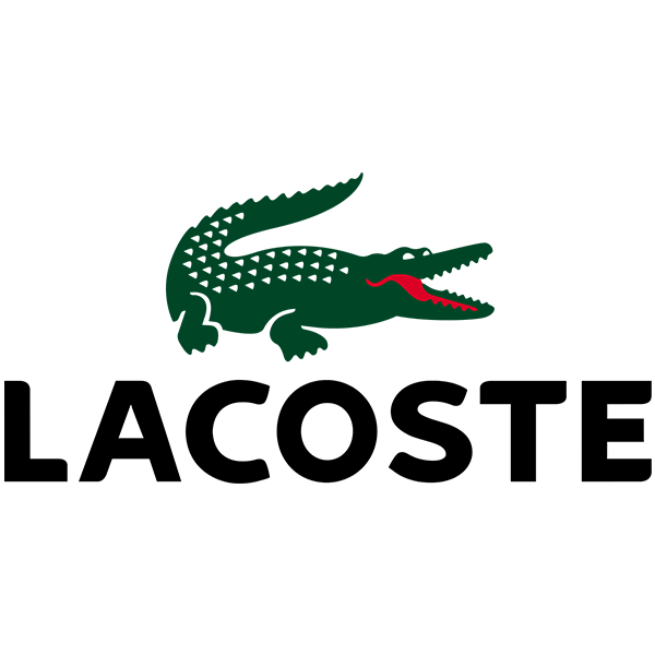 Il logo di Lacoste è un coccodrillo con la bocca aperta.