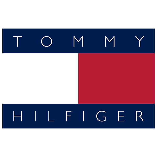 Il logo di tommy hilfiger è una bandiera rossa, bianca e blu.