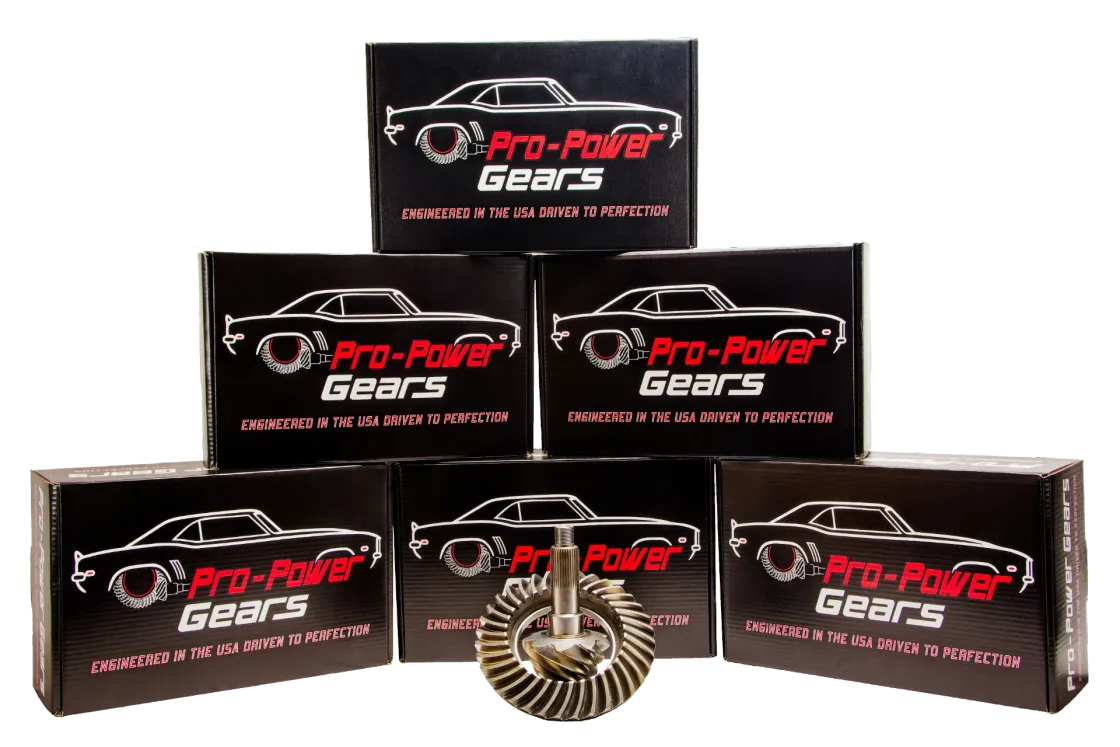 Boxes of pro-power gears are stacked on top of each other
