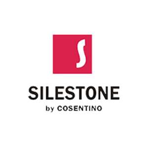 Le logo de Silestone par Cosentino est un carré rouge avec un s blanc dessus.