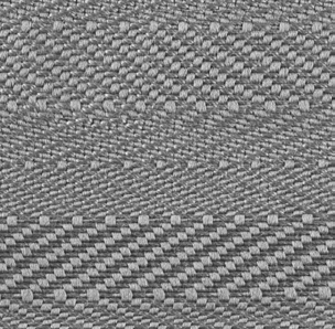 A close up of a gray fabric with a checkered pattern.