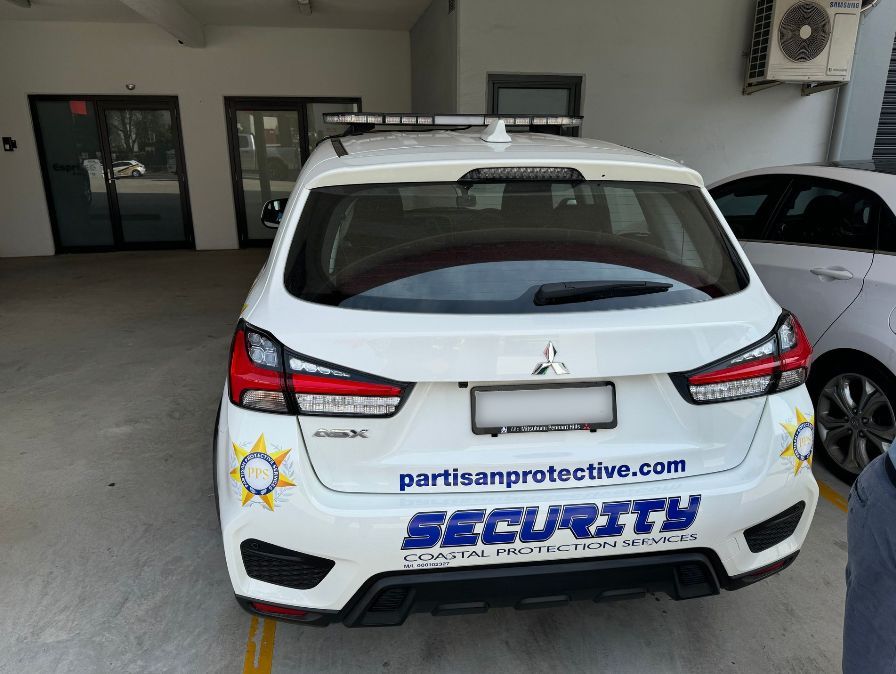 A Car With The Word Security On It — Coastal Protection Services Pty Ltd In Central Coast, NSW