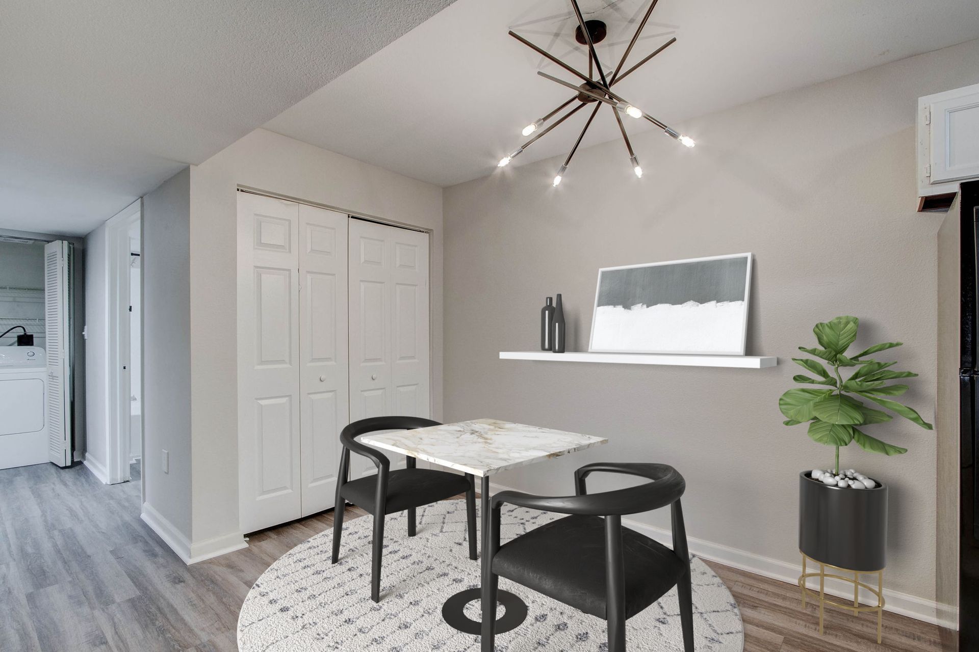 Dining room with table