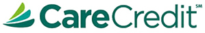 A close up of the carecredit logo on a white background