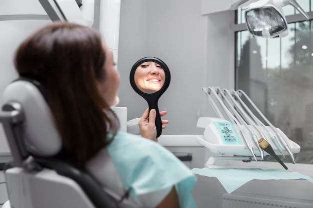 Patient Looking into the mirror