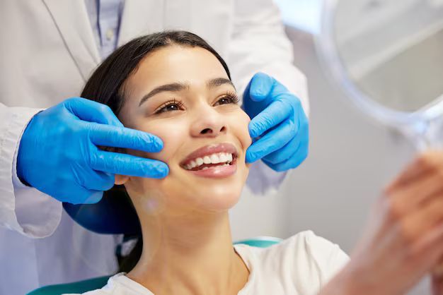 woman dentist smile