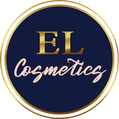 Logo for EL Cosmetics: gold letters 