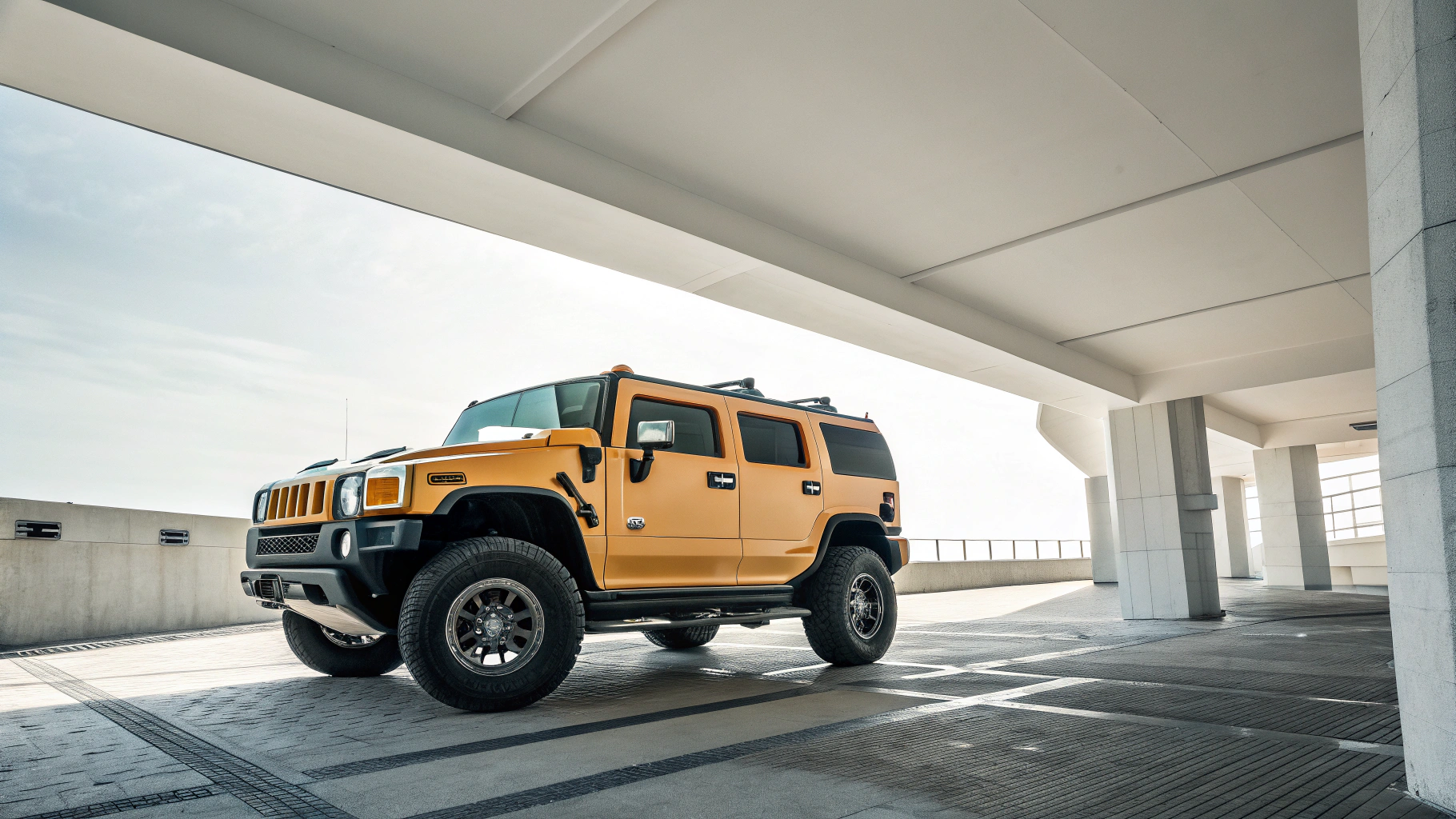 Mid-century modern credenza with a lamp and decorative objects, in a sunlit room.