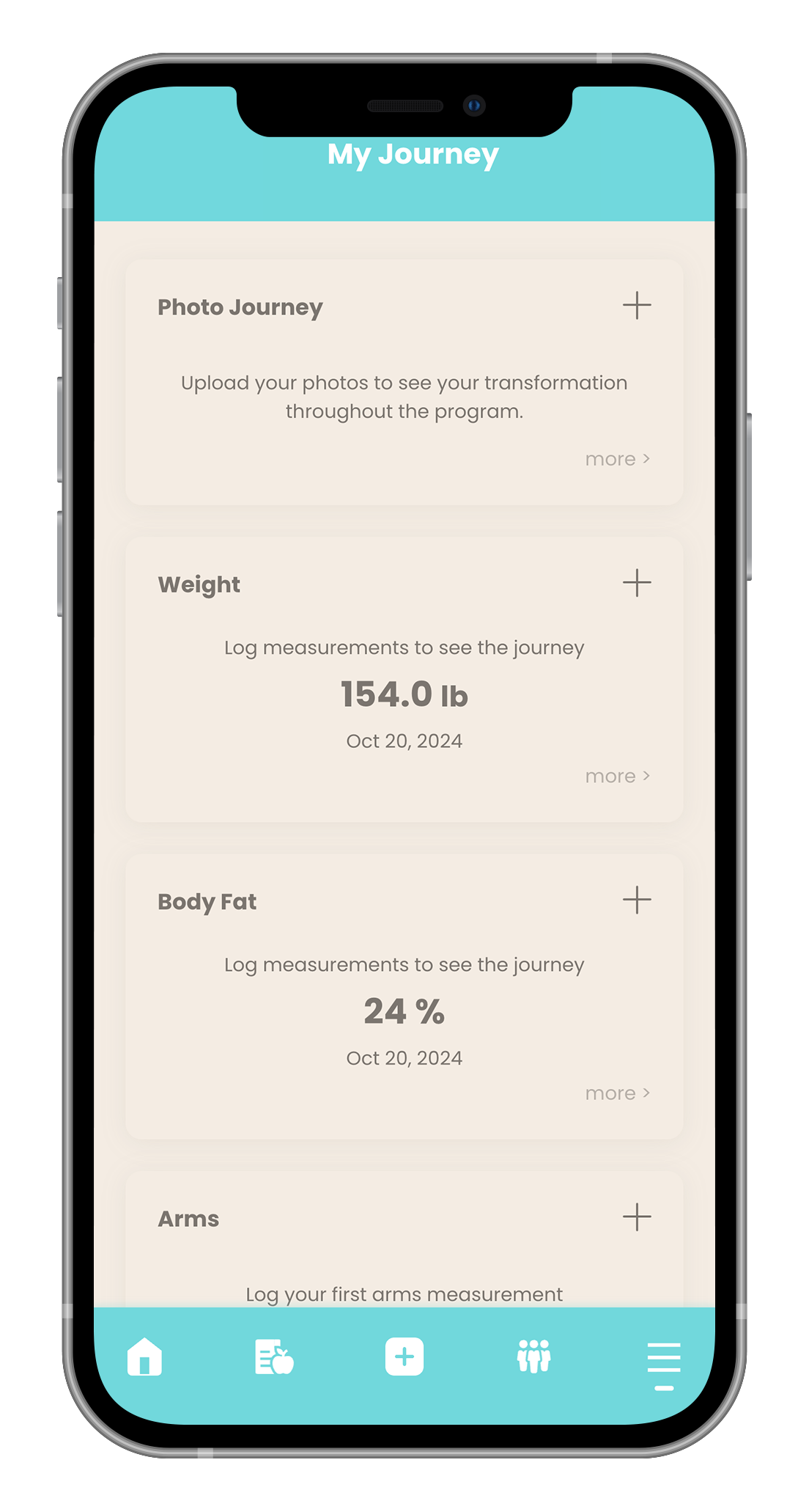 A cell phone is displaying a screenshot of the my journey app.