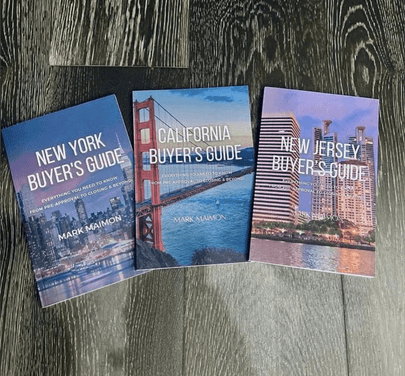 Three books titled new york buyer 's guide california buyer 's guide and new jersey buyer 's guide