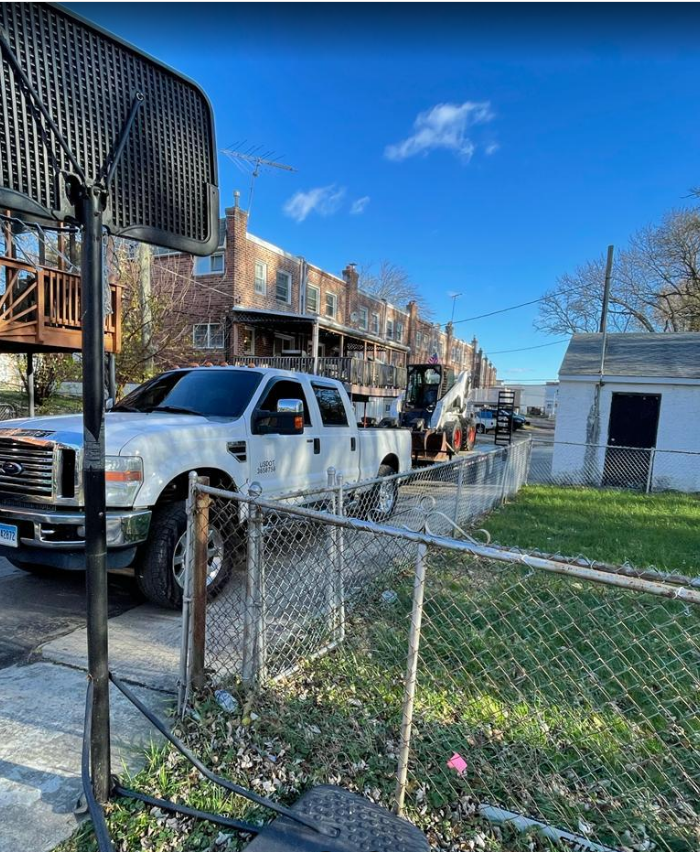 White Pickup Vehicle — Wilmington, DE — Golden Tree Landscaping & Tree Service