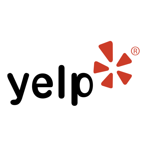 A yelp logo with a red star in the middle