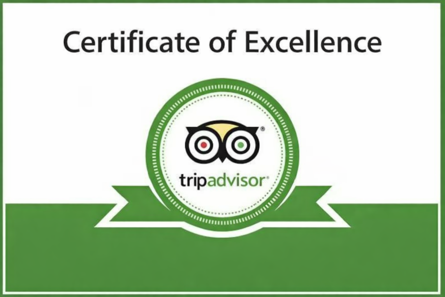 certificato di eccellenze TripAdvisor