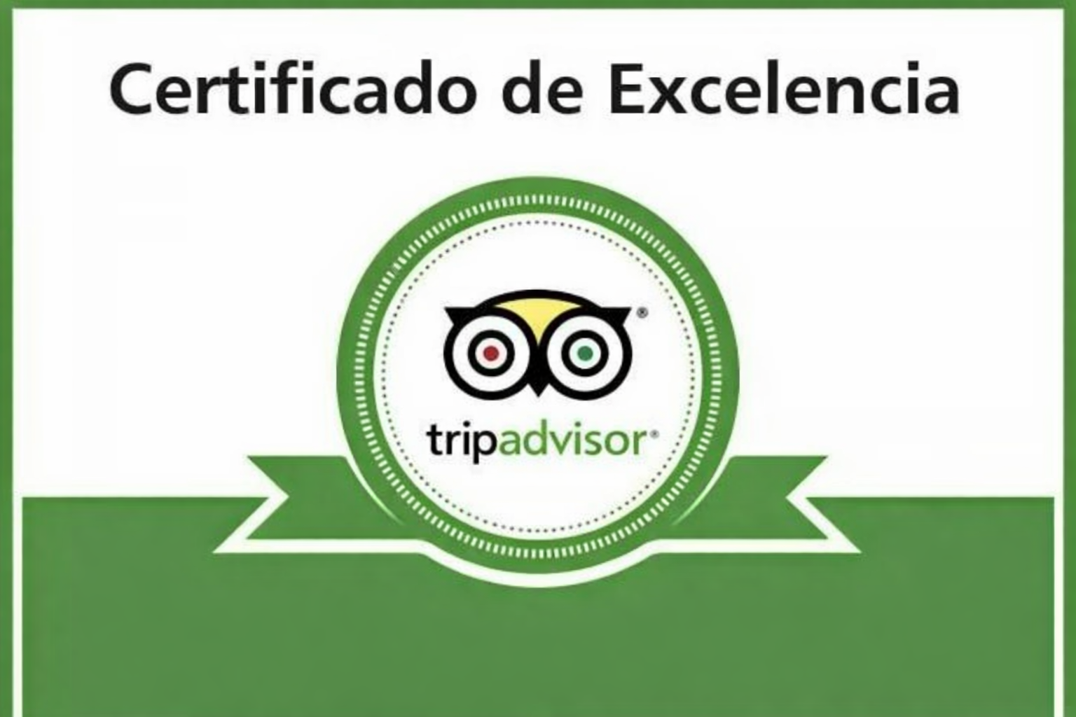 certificato di eccellenze TripAdvisor