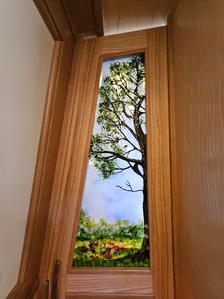 Celia May interior stained glass