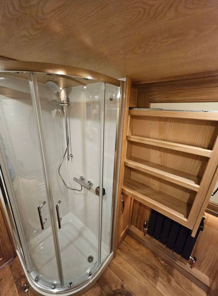 Daisy airing cupboard next to shower