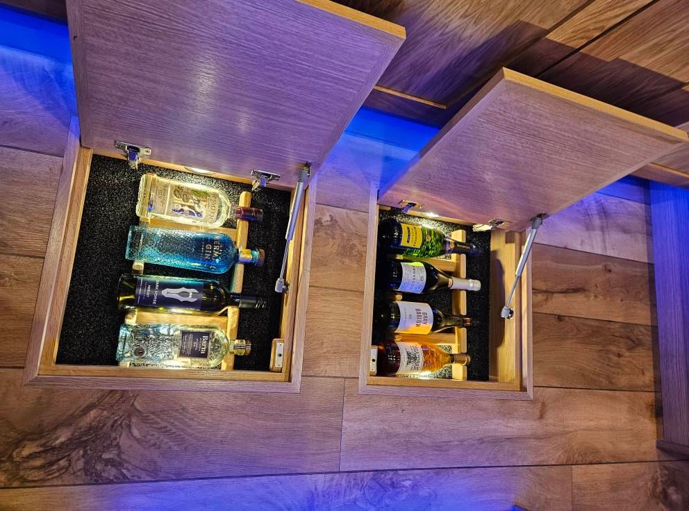 Daisy under floor wine storage