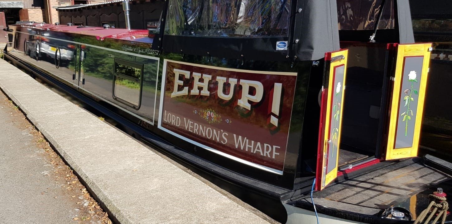 Narrowboat EH UP! exterior paintwork