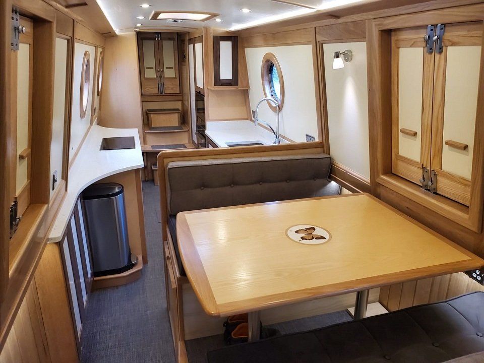Flutterby dinette through to galley