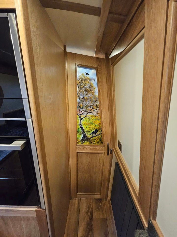 Hrafn stain glass door