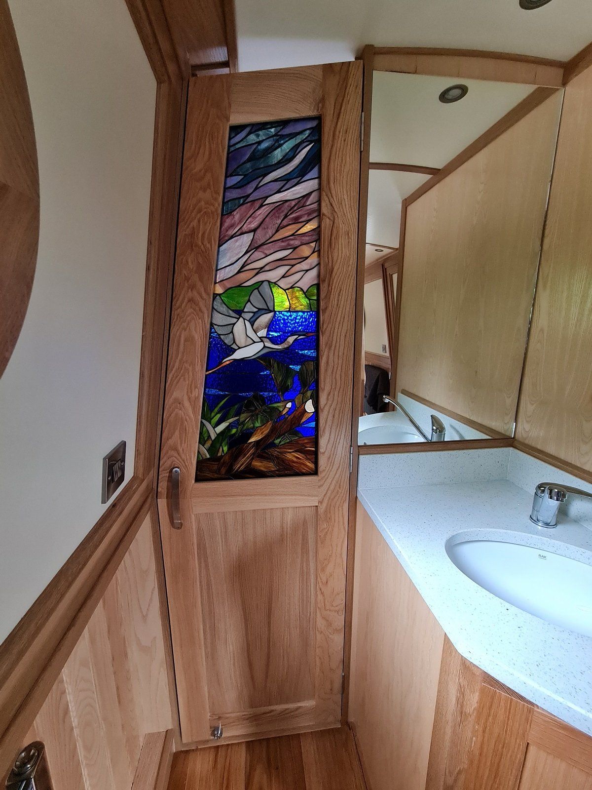 Ostara stained glass internal door