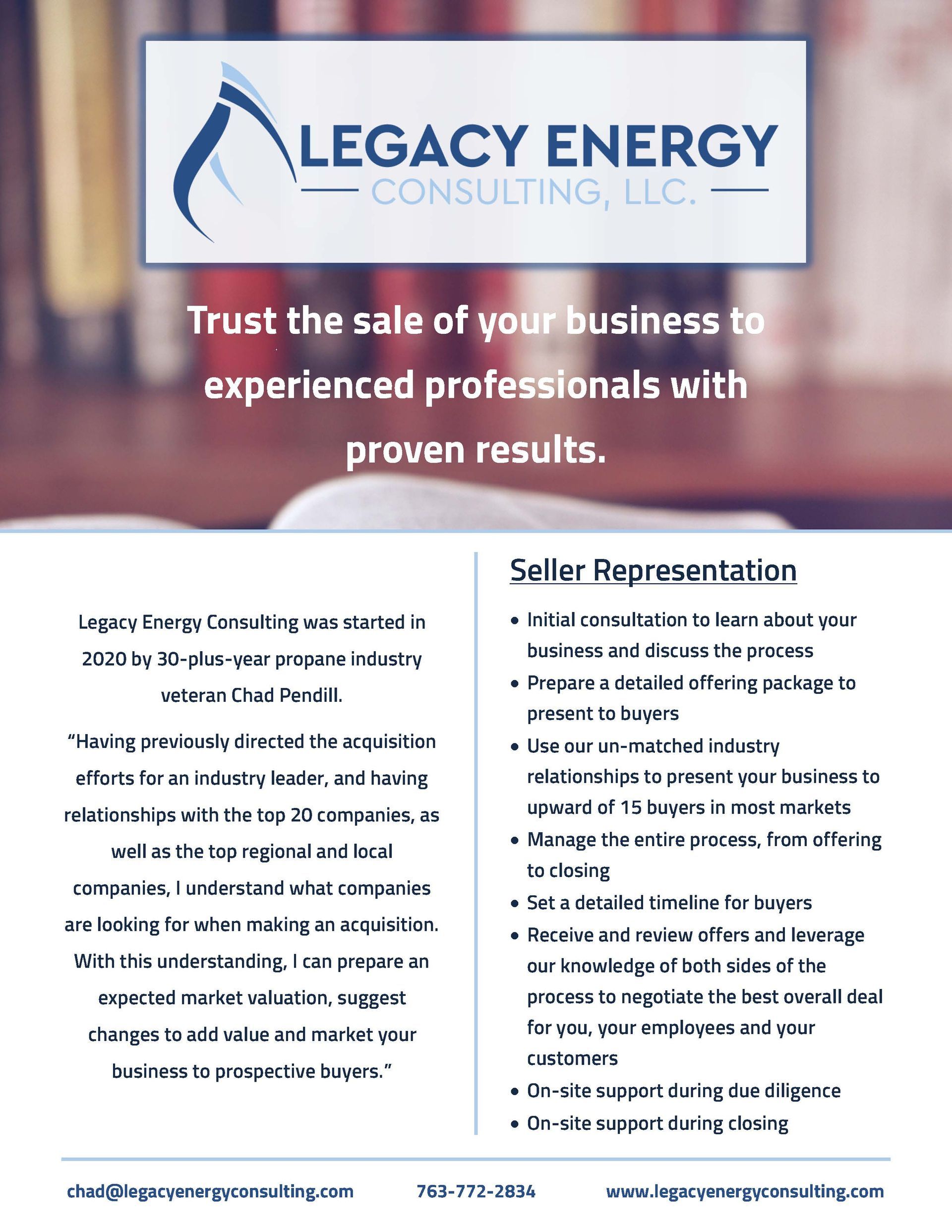 Legacy Energy Consulting Book Services