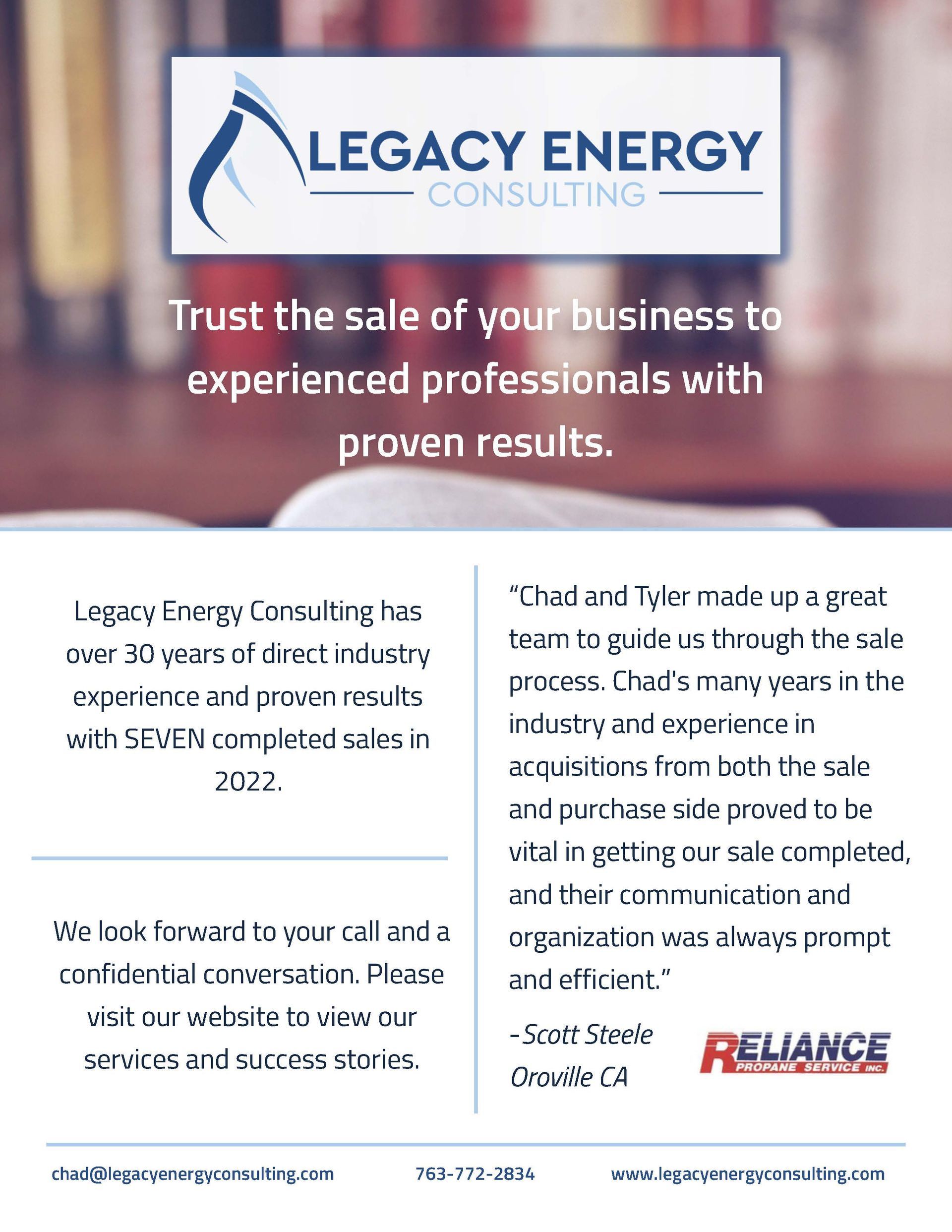 Legacy Energy Consulting  Book Services
