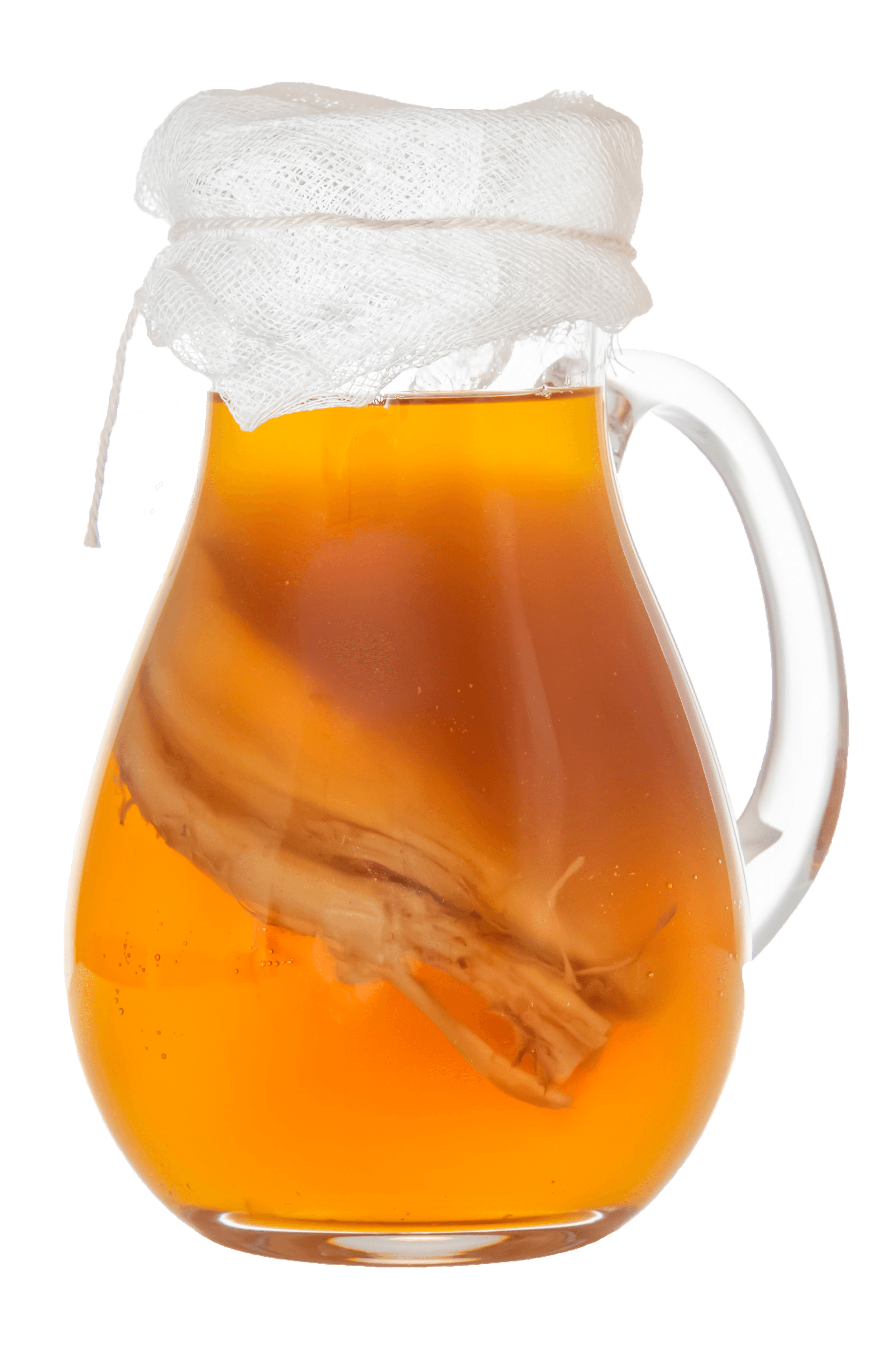 A pitcher of a fermented beverage