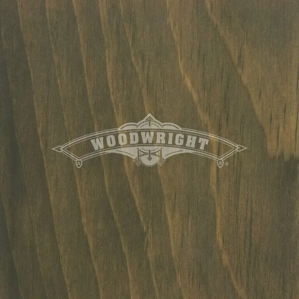 Woodwright logo on a textured wood surface.