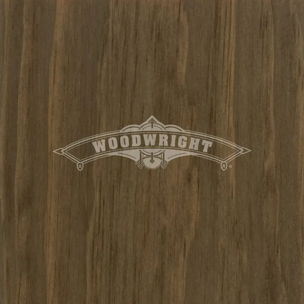 Woodgrain surface with the word 
