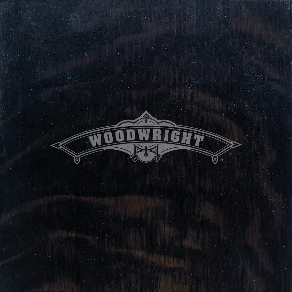 Dark wood grain background with 