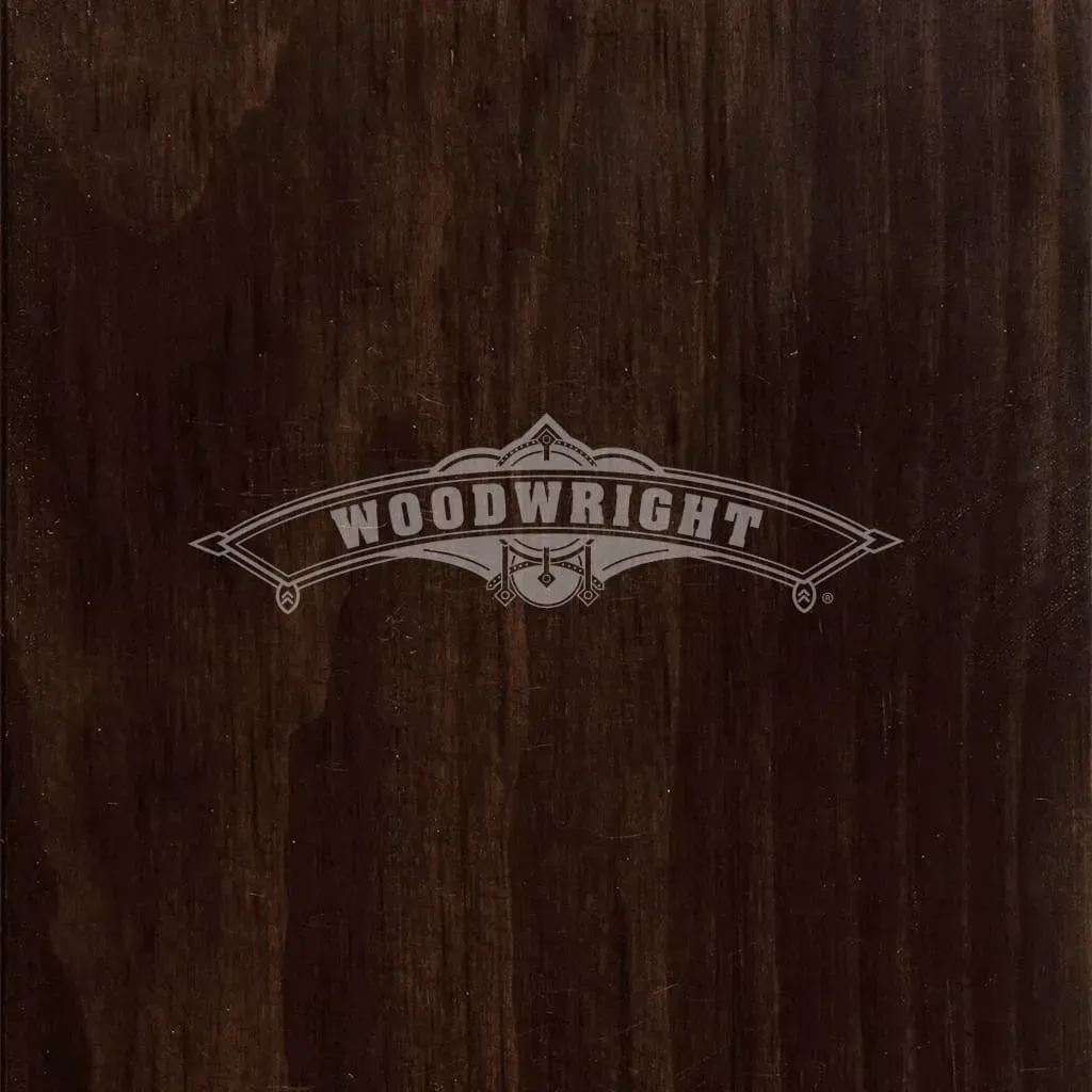 Dark brown woodgrain with etched 