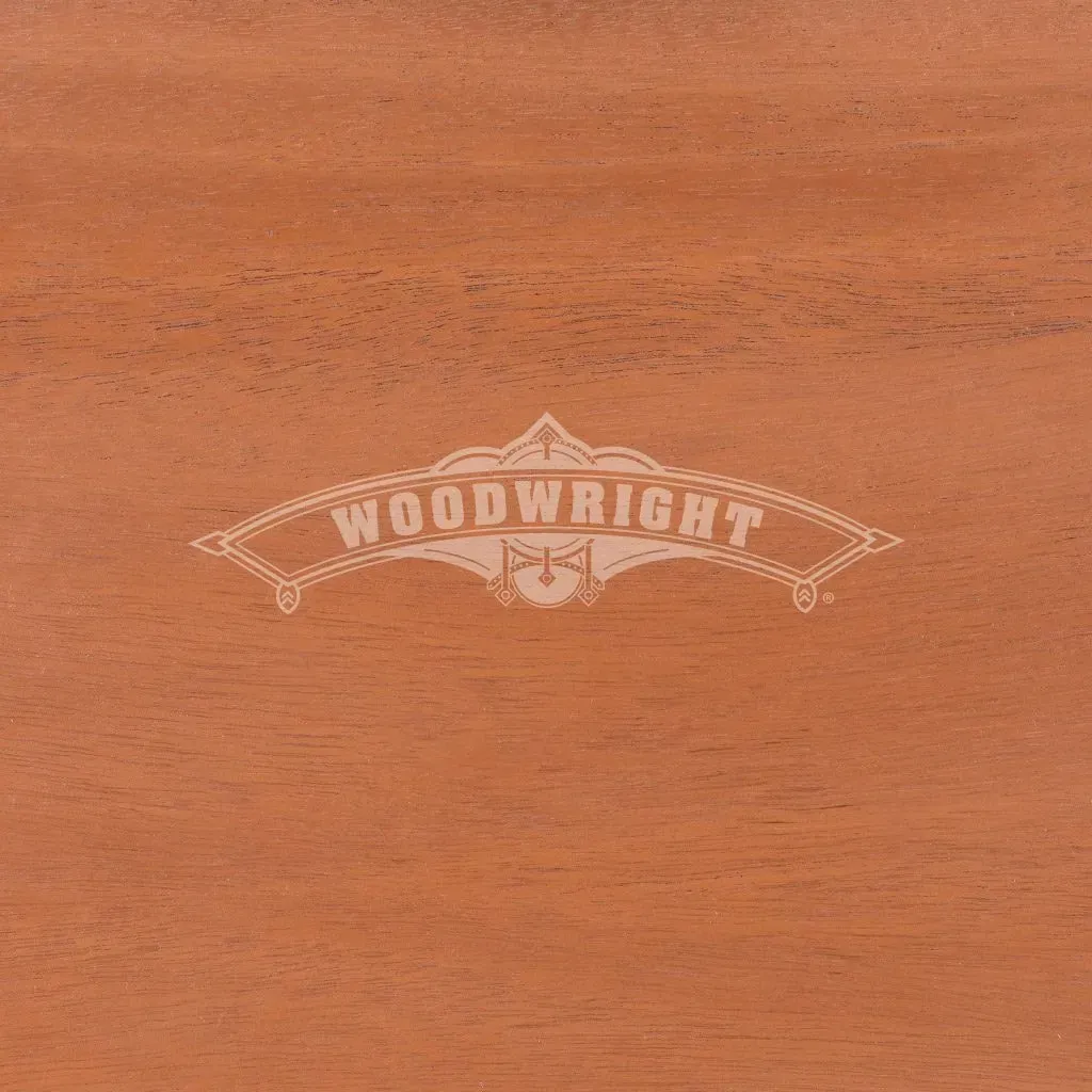 Close-up of reddish-brown wood grain with 