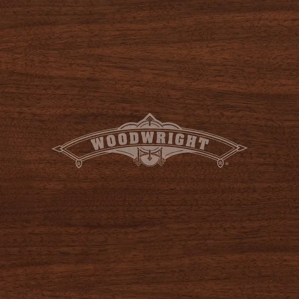 Woodgrain with the Woodwright logo in silver.