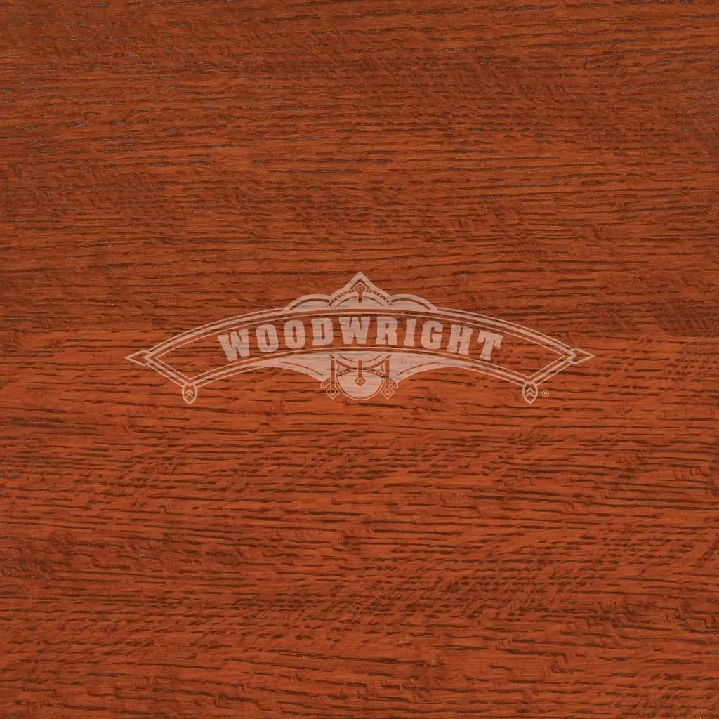 Woodwright logo on reddish-brown wood grain background.
