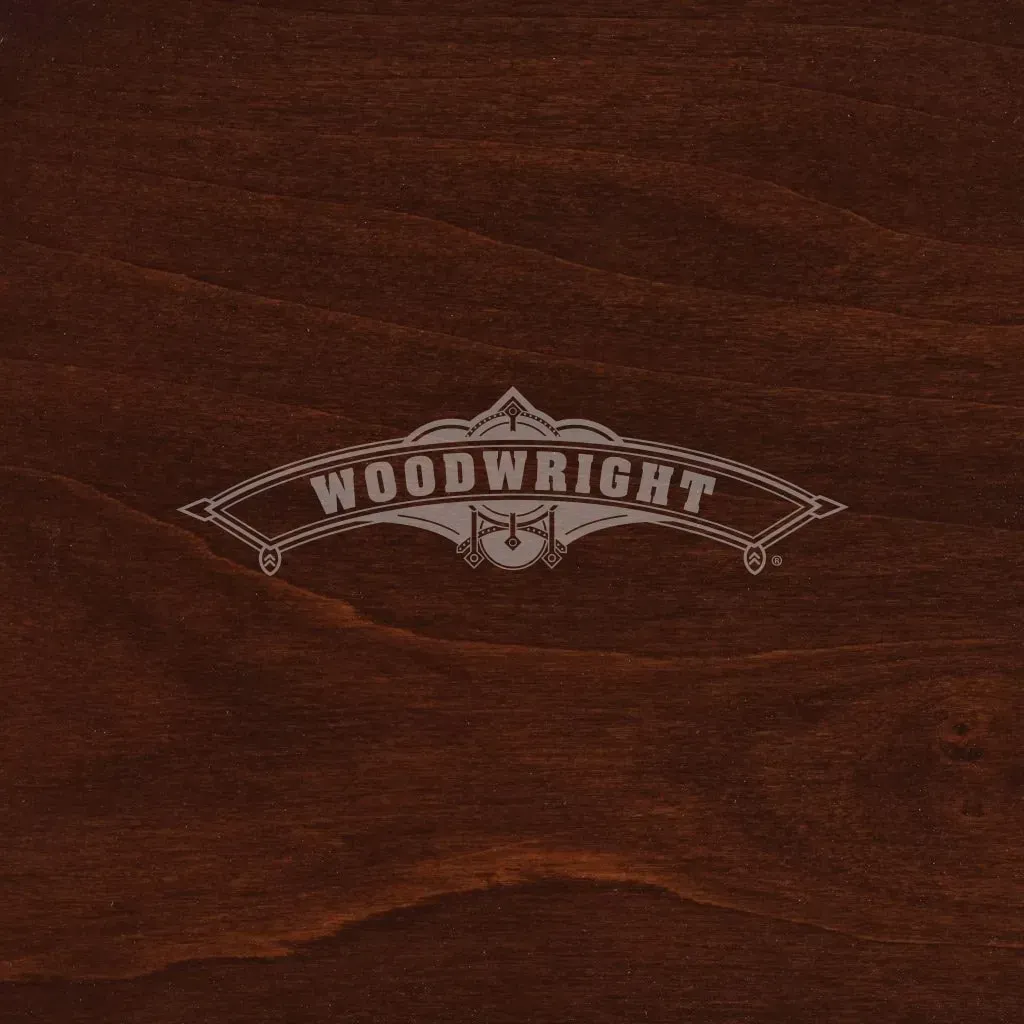 Wood-grain background with a silver 