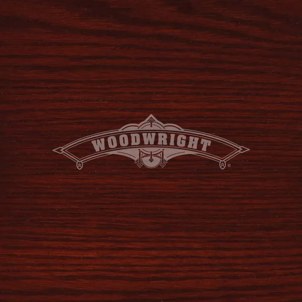 Dark wood with the word 