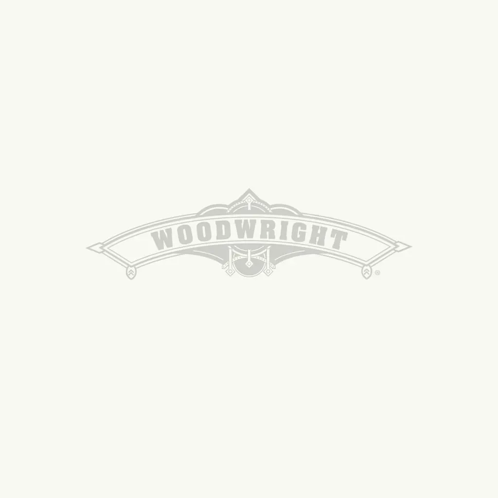 Woodwright logo, stylized banner with centered text on a light background.