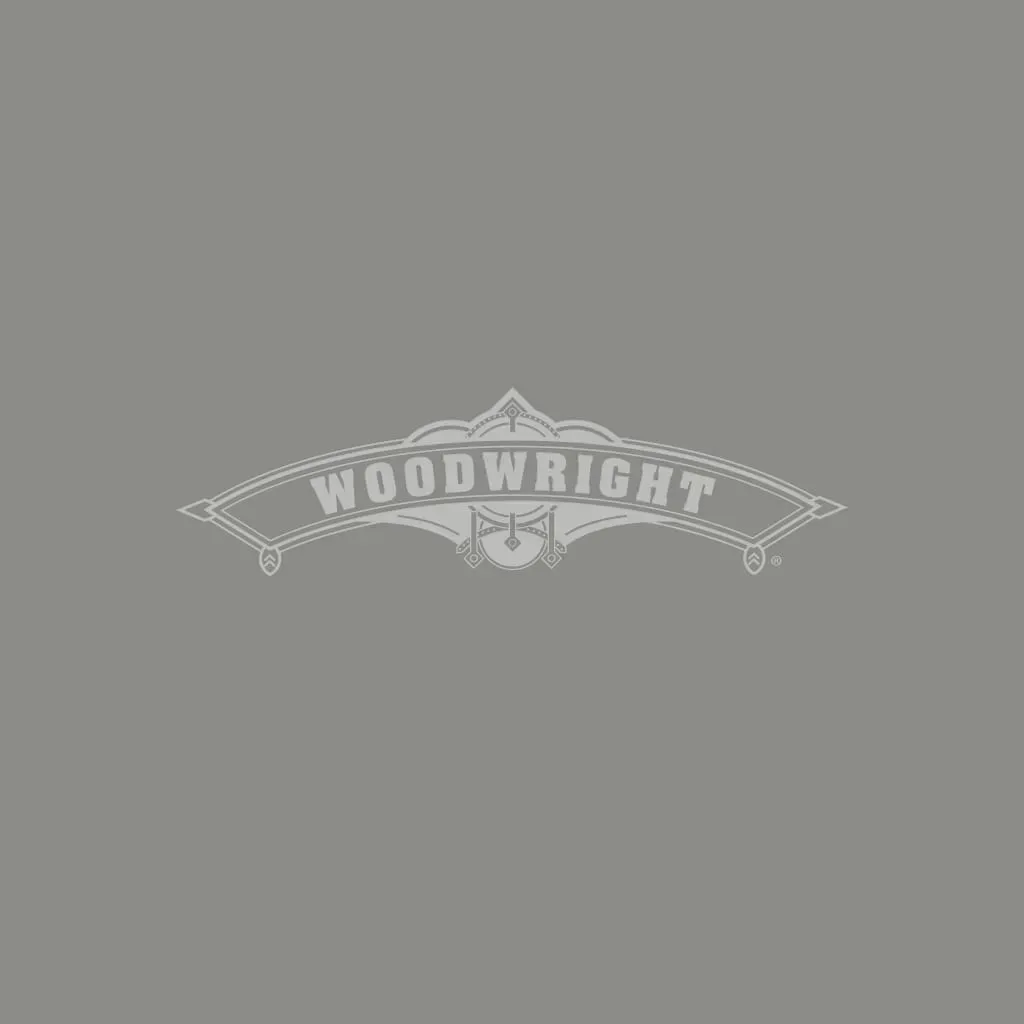 Woodwright logo on gray background.