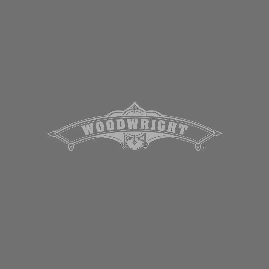 Woodwright logo: curved banner with the word 