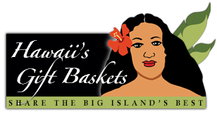 Hawaii 's gift baskets share the big island 's best logo