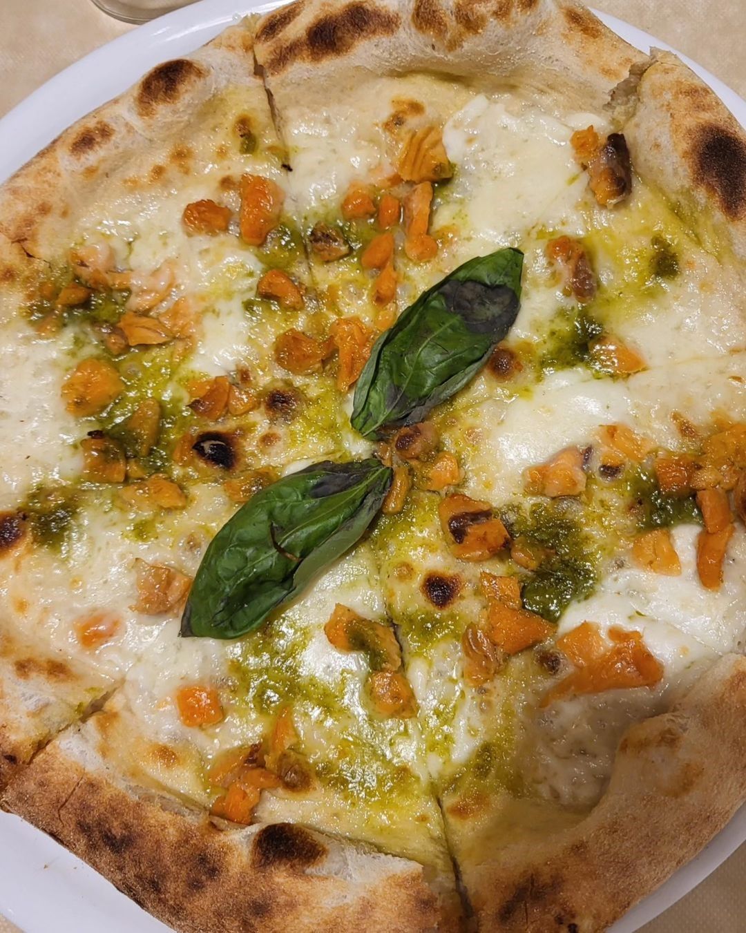 pizza con pesto