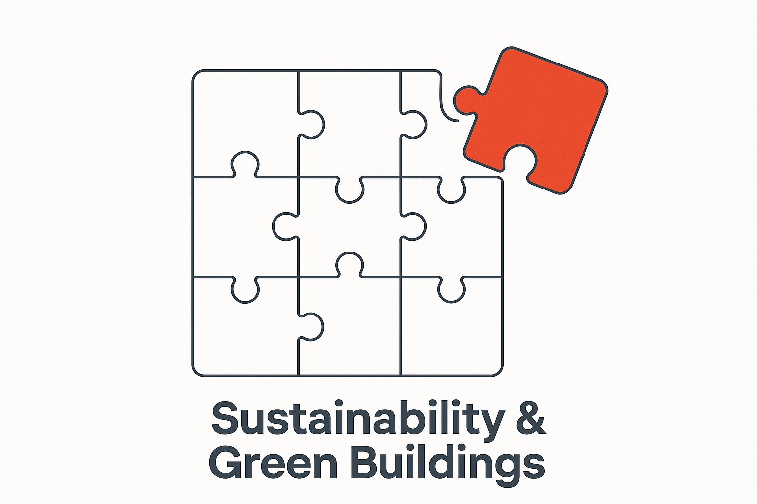 Green Building mosaic and sustainability